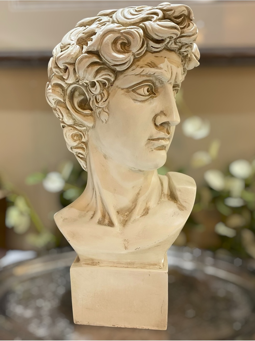 Vintage Large 16” Michelangelo Bust Sculpture Resin Neo-Classical Old World - Picture 2 of 8